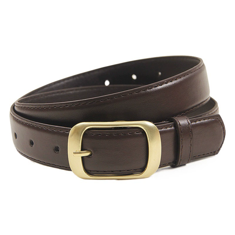 Черный женский ремень с маленькой квадратной пряжкой, простой Универсальный джинсовый декоративный ремень, Женский японский ремень с пряжкой, брючный ремень, поколение волос