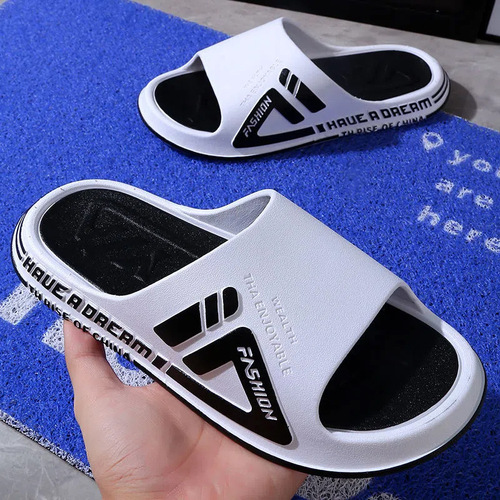 Slip-on Men's Summer Outdoor Wear Non-slip Thick Sole Sports Korean Style Fashion Couple Home Use Couple Bathroom Soft Sole Flip-Flops for Women