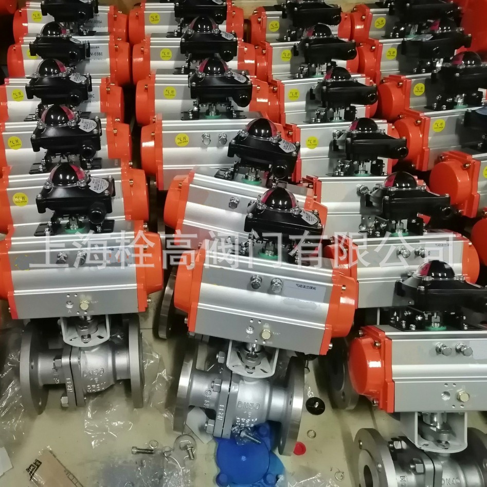 Q41F-16P法兰不锈钢气动球阀 气动不锈钢法兰球阀 口径DN15-DN300