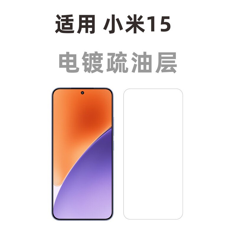 For Xiaomi 15 Tempered Film Ultrasonic Fingerprint Unlocking Glass Anti-fingerprint Non-porous Mobile Phone Film Protective Film