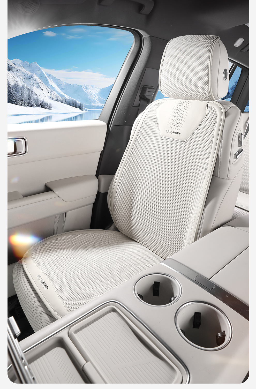 2026 Ice Linen Breathable Four-Season Universal Car Seat Cushion Small Three-Piece Set Seat Cushion Square Cushion Butt Cushion
