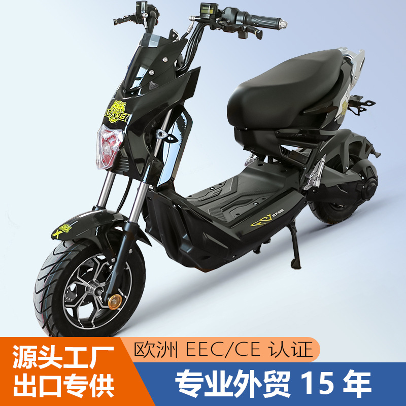 新款72V电动摩托车锂电池电瓶车电摩成人酷车踏板助力车机车