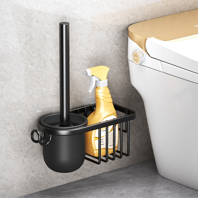 Toilet brush suit long handle toilet cleaning squatting pit no dead angle soft fur household wall hanging squatting pan toilet brush