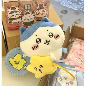 Мягкая игрушка LY Chiikawa 10 см, брелок «держит звёздочку», мини-плюш
