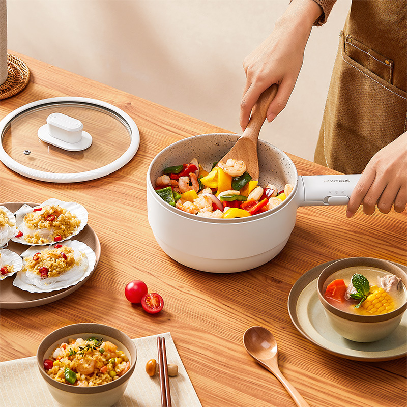 金正电煮锅宿舍学生锅家用多功能一体小电锅小型煮面电热火锅炒锅|ru