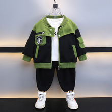 男童秋装小熊棒球服外套2025秋季新款中小童男孩外贸童装酷帅夹克