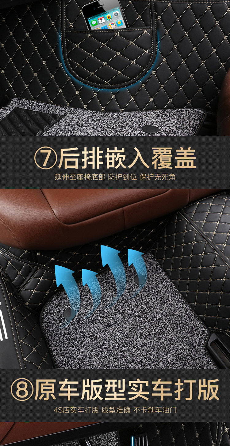 Full Surrounded Package Threshold Car Mat Thousands of Models Original Car Edition Special Wire Ring Five-seat Complete Set