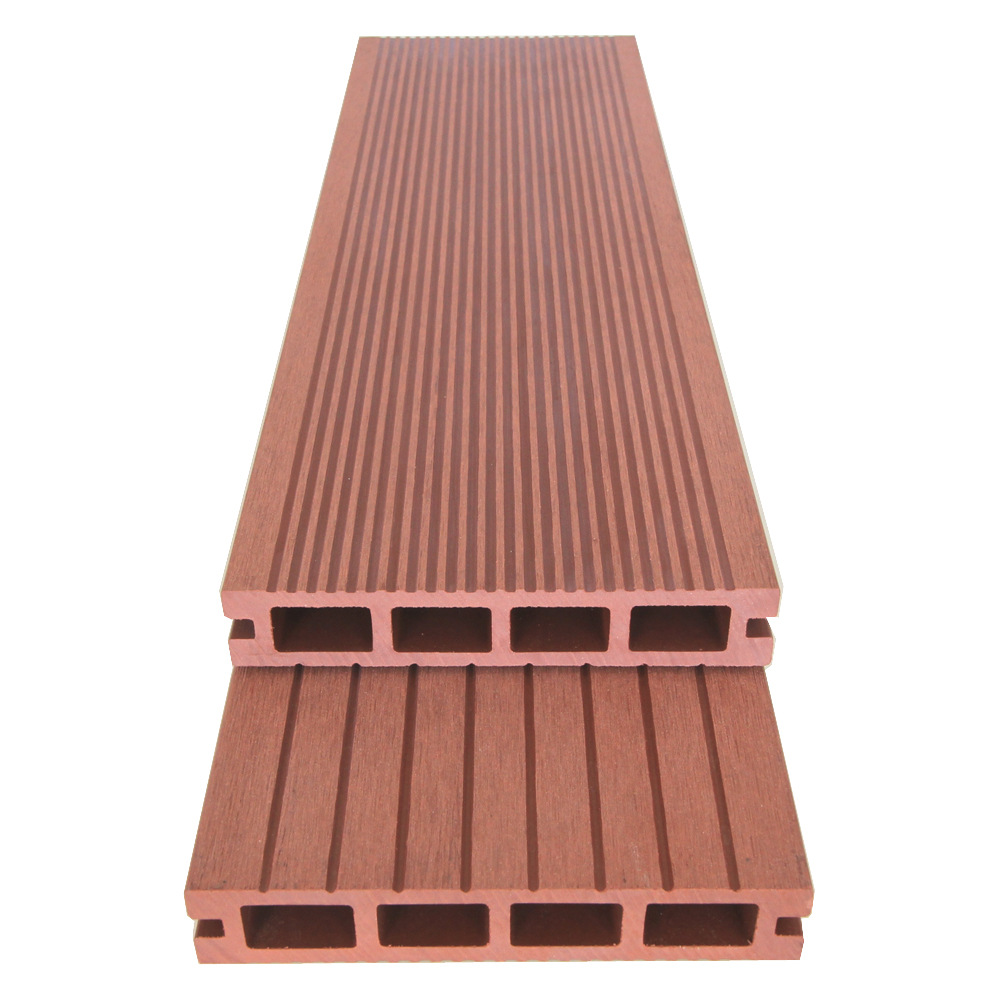 Madera plástico WPC piso generación agujero cuadrado 140*25 protección del medio ambiente plástico material de madera jardín decoración al aire libre tablero anticorrosión madera