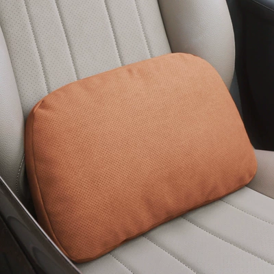 Neck Pillow, Seat Lumbar — Headrest - perforated-stone-brown-lumbar-support