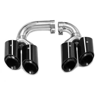 exhaust pipe modified three-layer four-out – Exhaust pipe - hybrid-triple-layer-bright-black