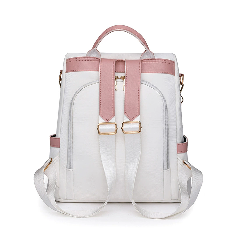 Shoulder bag, nylon trend fashionable backpack for traveling, 2023 collection, Korean style, anti-theft