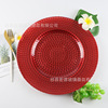 Scandinavian red glossy dinner plate home use, creative decorations, light luxury style