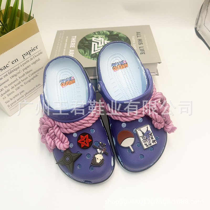 Cross Naruto Sasuke Naruto Minato's Clogs for Men Adult Non-Slip Beach Shoes Sandals Slippers