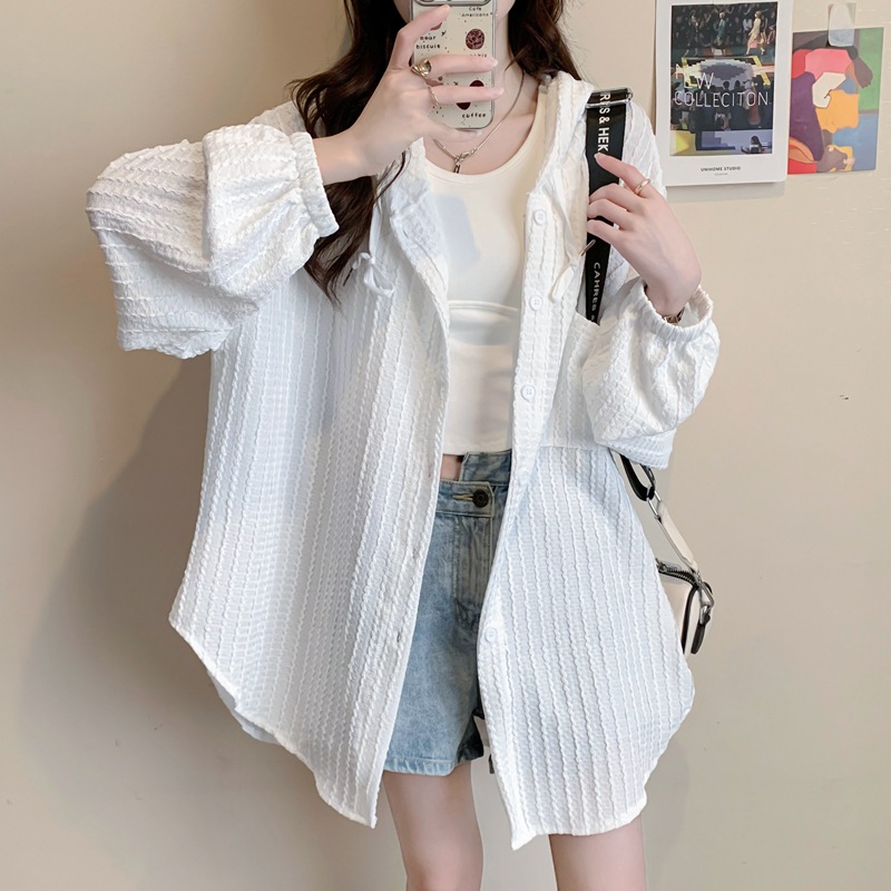 Summer design shirt with hood