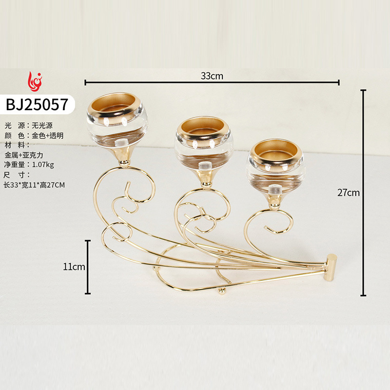 Decoración de bodas creativa, bandeja de frutas de vela moderna, mesa de vela de lujo ligera, almacenamiento de dulces de alta calidad, exquisito estilo americano.