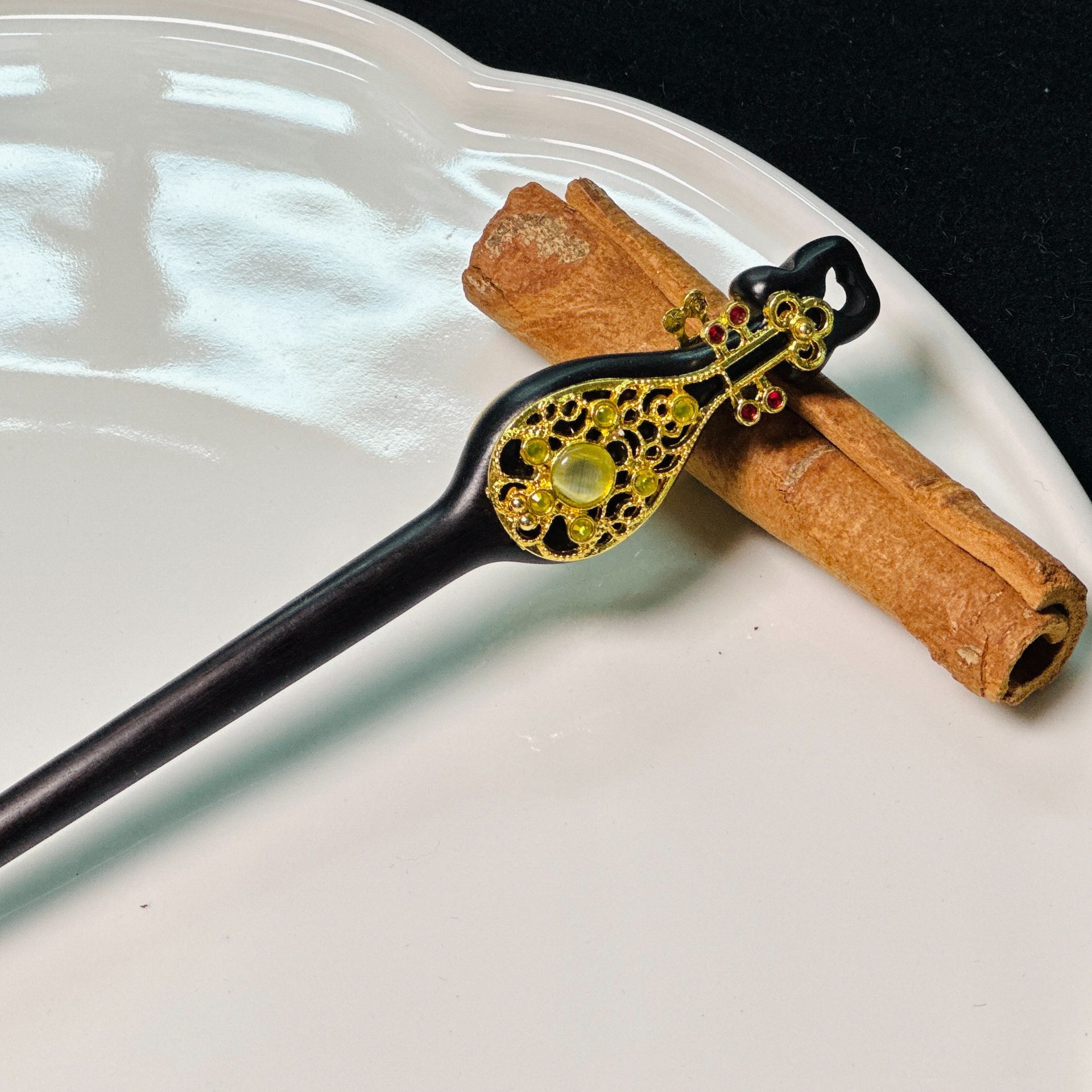 C55 양면 피파 [천연 흑단]