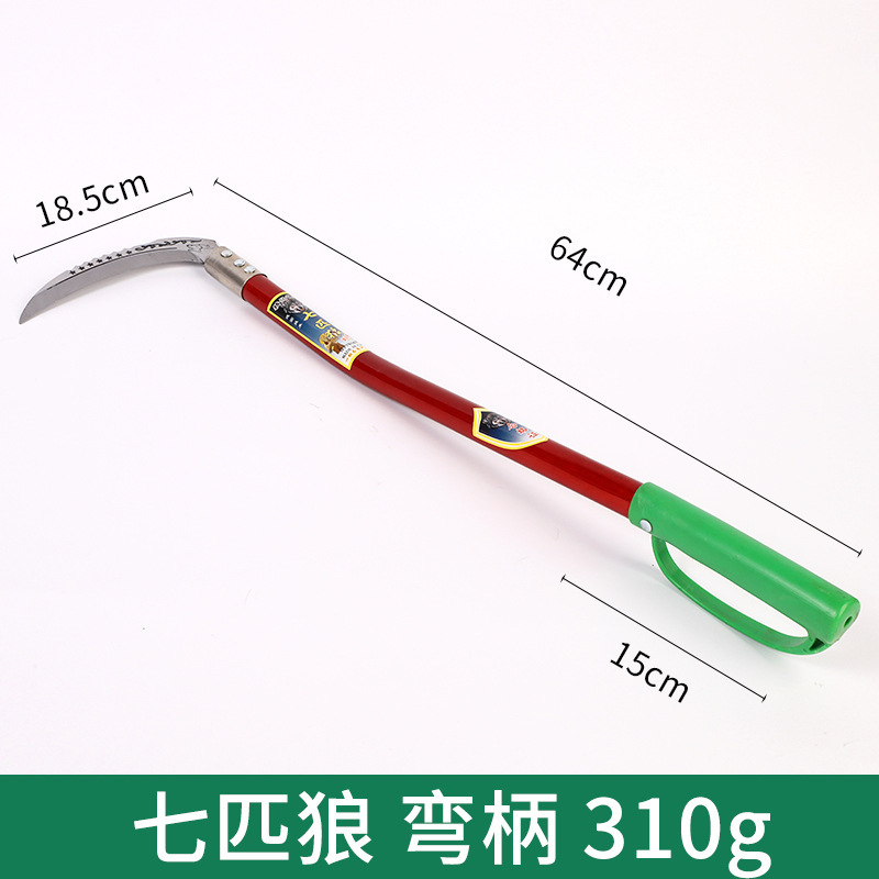 65マンガン鋼鎌木柄農業用草刈鎌収穫作物開路曲げ刃屋外農業用工具|undefined