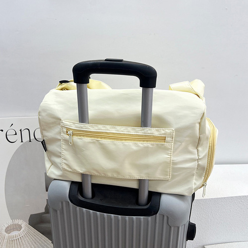 Sports Yoga Fitness Bag for Women, Storage Cross-Body Bag for Men, Large Capacity, Monochrome, Short Trip Lightweight Travel Bag, Cross-border