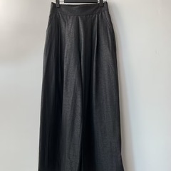 香雲紗黒亀の新型ハイウエストのワイドパンツの女性の绢糸のゆったりとしたモップのズボンのゆったりとした通気性のカジュアルなズボン