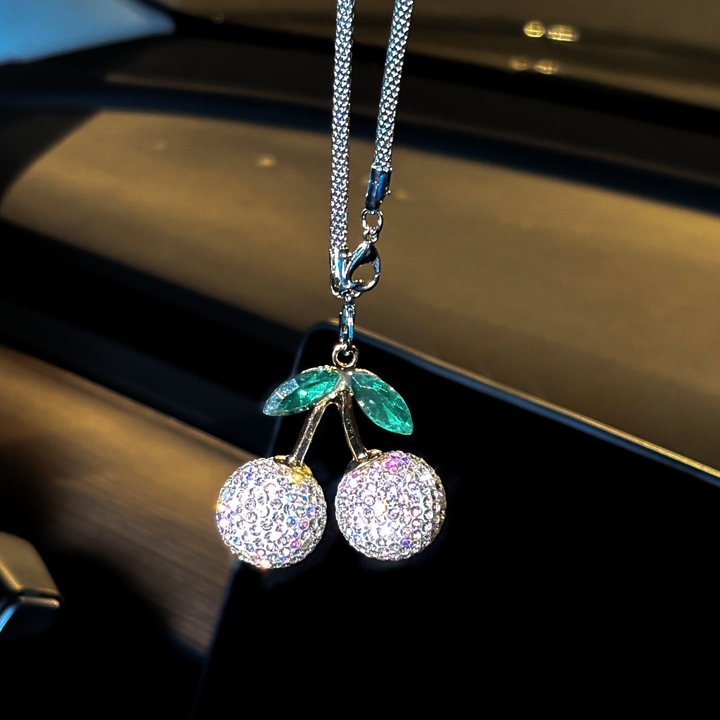 펜던트-다이아몬드 체리 [실버]