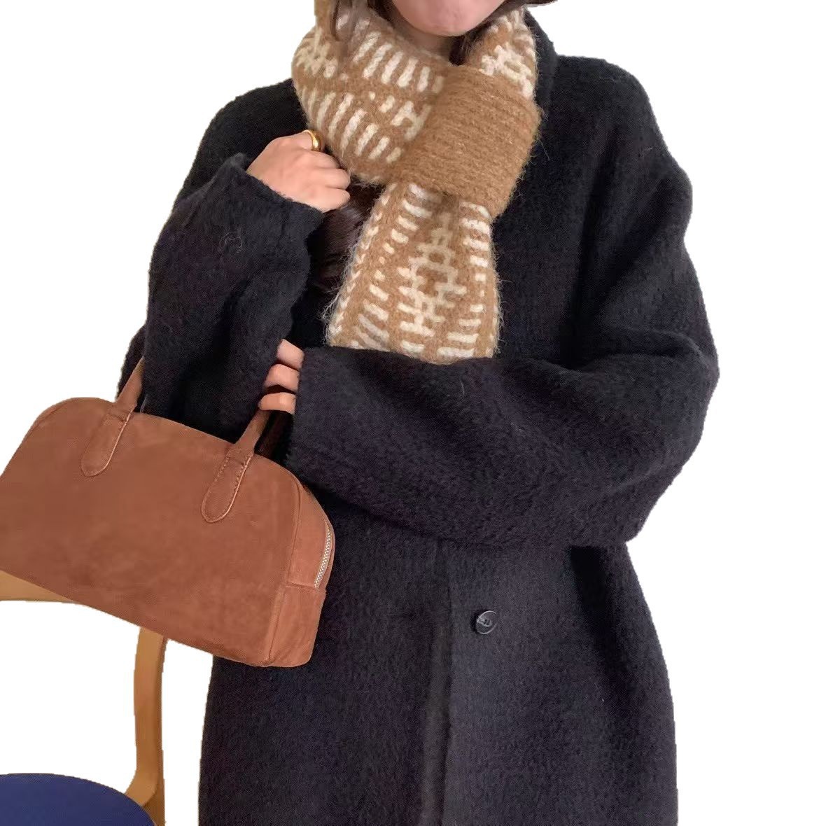 Cuello de Punto para Mujer Tejido de Punto Cálido para Invierno