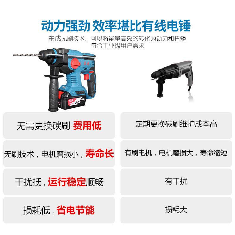 Tung Shing Electric hammer Rechargeable To attack Electric drill 20V high-power Lithium concrete Lower East Side multi-function