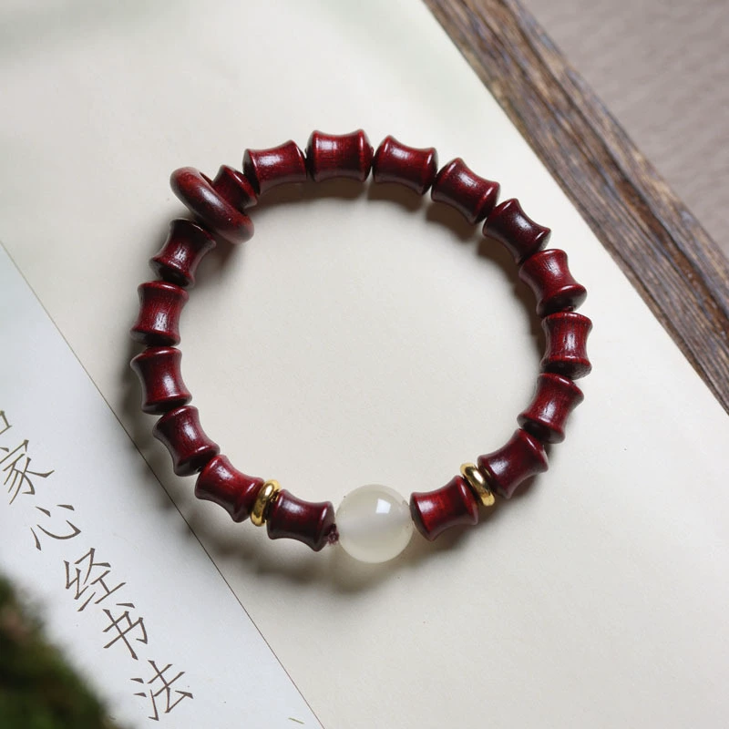 Бамбуковый браслет, сандаловое дерево, аксессуар орех, розарий с круглыми бусами, оптом