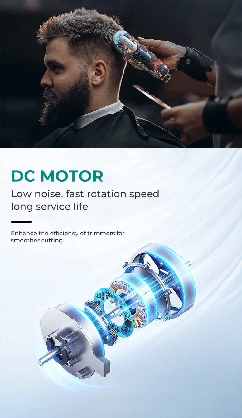 Vgr Professional Electric Hair Clipper With Digital Display_voghion.com
