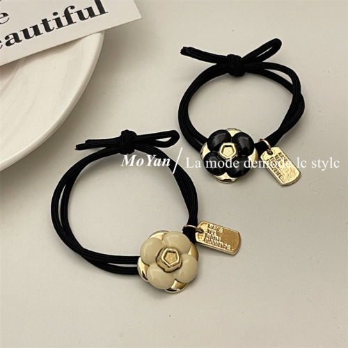 Xiao Xiangsen series of fairy camellia hair rope luxury luxurious high-end temperament rubber band  popular hair rope hair accessories