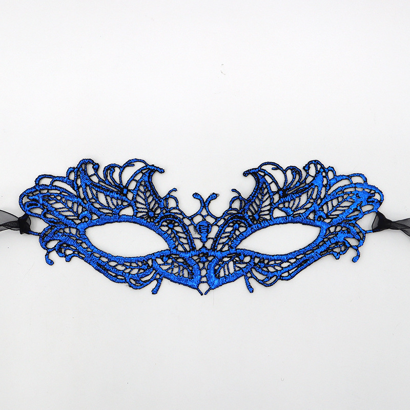 Ventas transfronterizas calientes de Halloween encaje sexy mitad cara máscara amorfa de alta calidad estampado de color eye mask accesorios de rendimiento