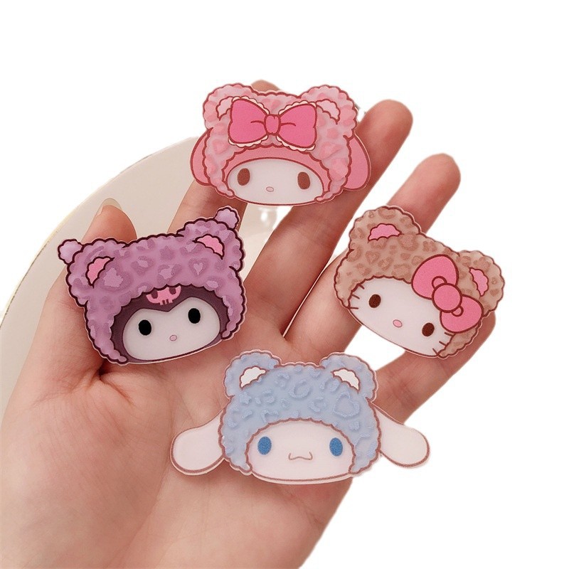 2024 nuevo kitty jade gui perro clip de cabello boca de pato adornamiento lateral frange clip de cabello roto adorable adornamiento de cabello dulce