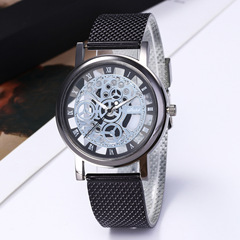 AliExpress Belt watch foreign trade fashion hollow soft tape watch non-mechanical watch for men