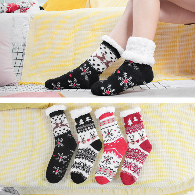 Super Thick fleece-lined Warm Floor Socks Women's Autumn and Winter Sleeping Warm Foot Socks Winter Home Non-Slip Plush Foot Cover Super Thick fleece-lined Warm Floor Socks Women's Autumn and Winter Sleeping Warm Foot Socks Winter Home Non-Slip Plush Foot Cover