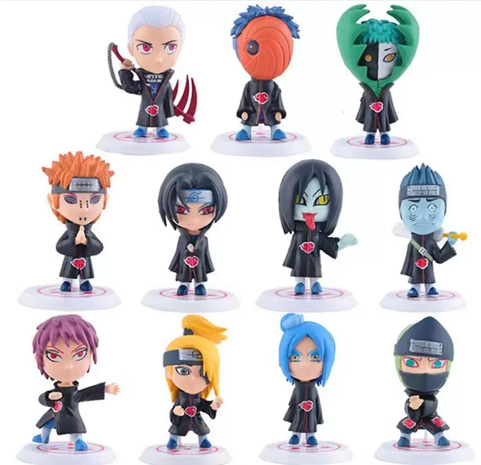 火影忍者手办模型鸣人宇智波鼬卡卡西佐助全套Q版公仔摆件礼盒装