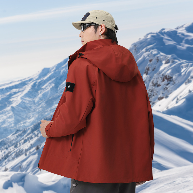 秋冬爆款情侣冲锋衣户外可脱卸防风防水潮流登山服两件套团购6518|undefined