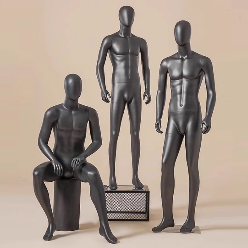 Yu Shang modelo masculino de fibra de vidrio de cuerpo completo maniquí tienda de ropa muñeca muñeca estante de exhibición