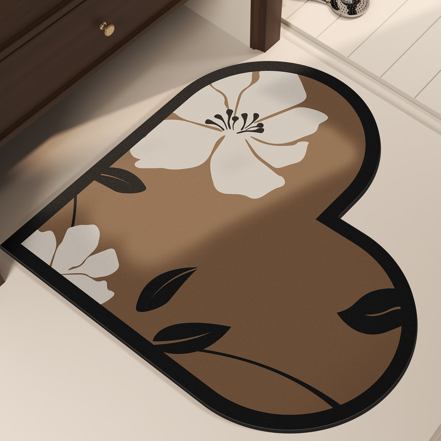 Baño americano absorción alfombra de suelo inodoro almohadilla de barro de diatomeas puerta de entrada alfombra de secado rápido alfombra antideslizante inodoro