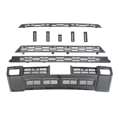 Suitable for 2023-2025 Jietu Traveler models: insect-proof mesh for the front grille, radiator cover, and exterior trim, in a glossy black ABS finish (Automobile anti-insect net) - glossy-black