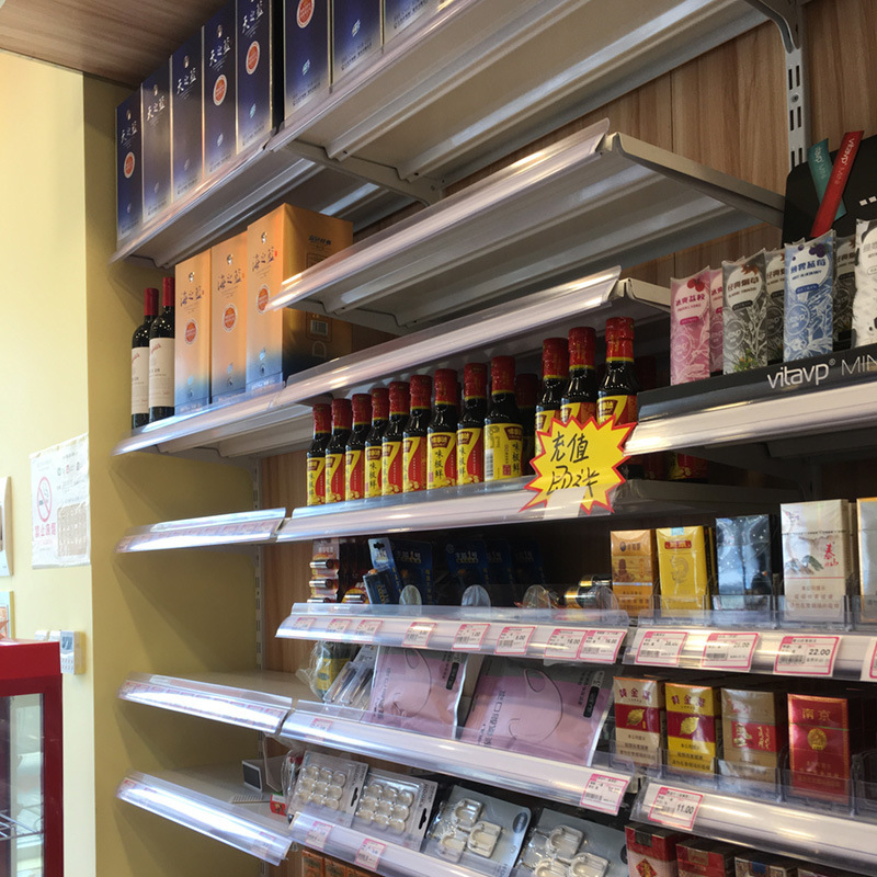 婦人服店衣料品店衣類ラックディスプレイラック棚壁掛けラック棚受け付き白垂直吊り梁フック|undefined