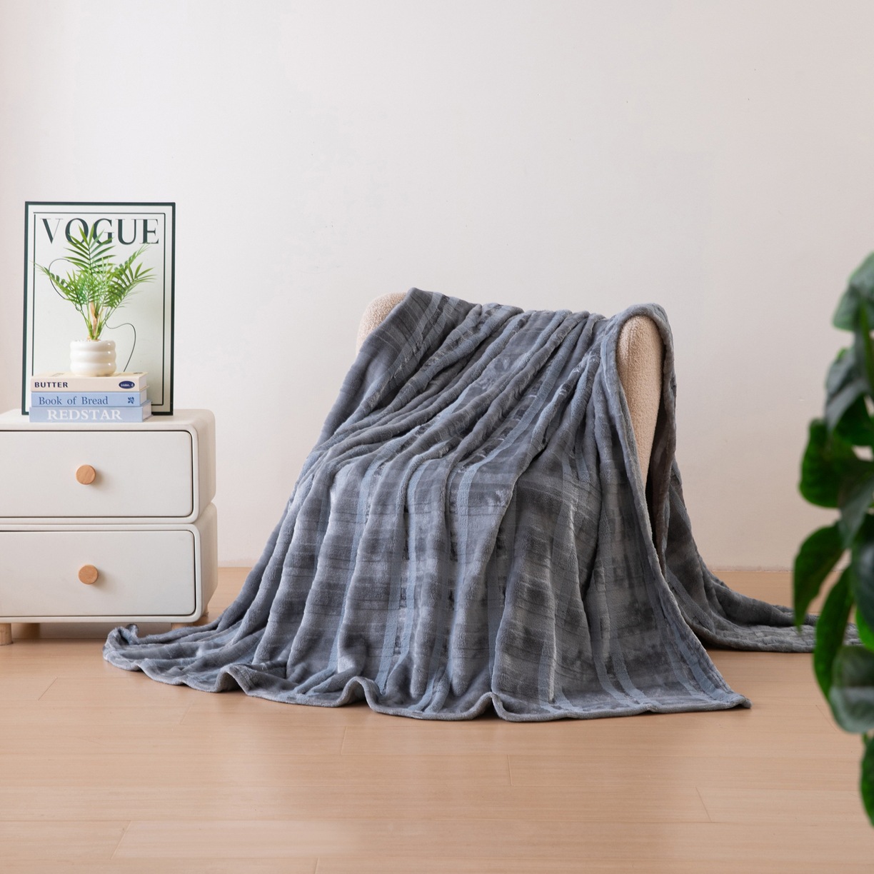 Manta Jacquard de Franela de 3 Capas Terciopelo de Frijol Térmico para Sofá y Dormitorio image 5
