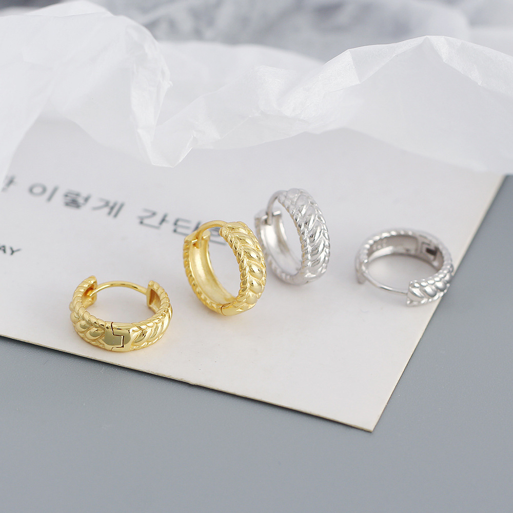 Casual Geometric Sterling Silver Plating Earrings 1 Pair