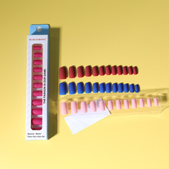 False nail sticker set, simple and elegant monochrome, detachable wear-on specialized nail sticker set, wholesale nail art set