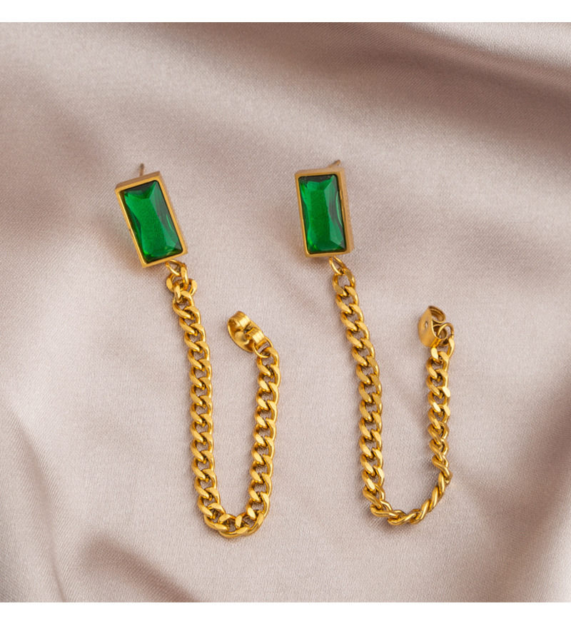 Lady Geometric Titanium Steel Plating Earrings 1 Pair