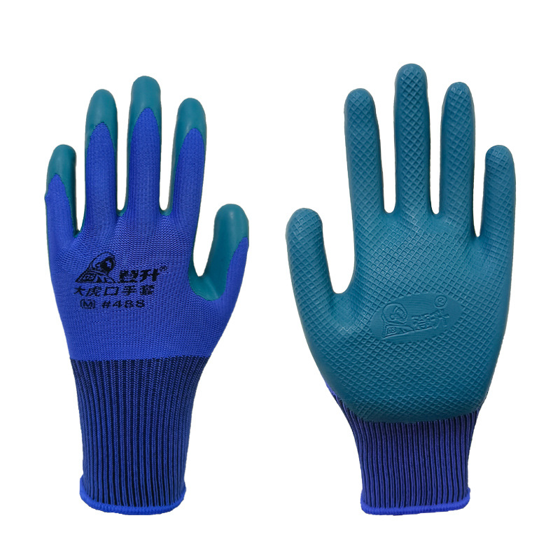 Productos genuinos Dengsheng 488 Big Tiger Boca transpirable Protección Laboral guantes protectores resistentes al desgaste antideslizante Big Tiger Boca trabajo al aire libre