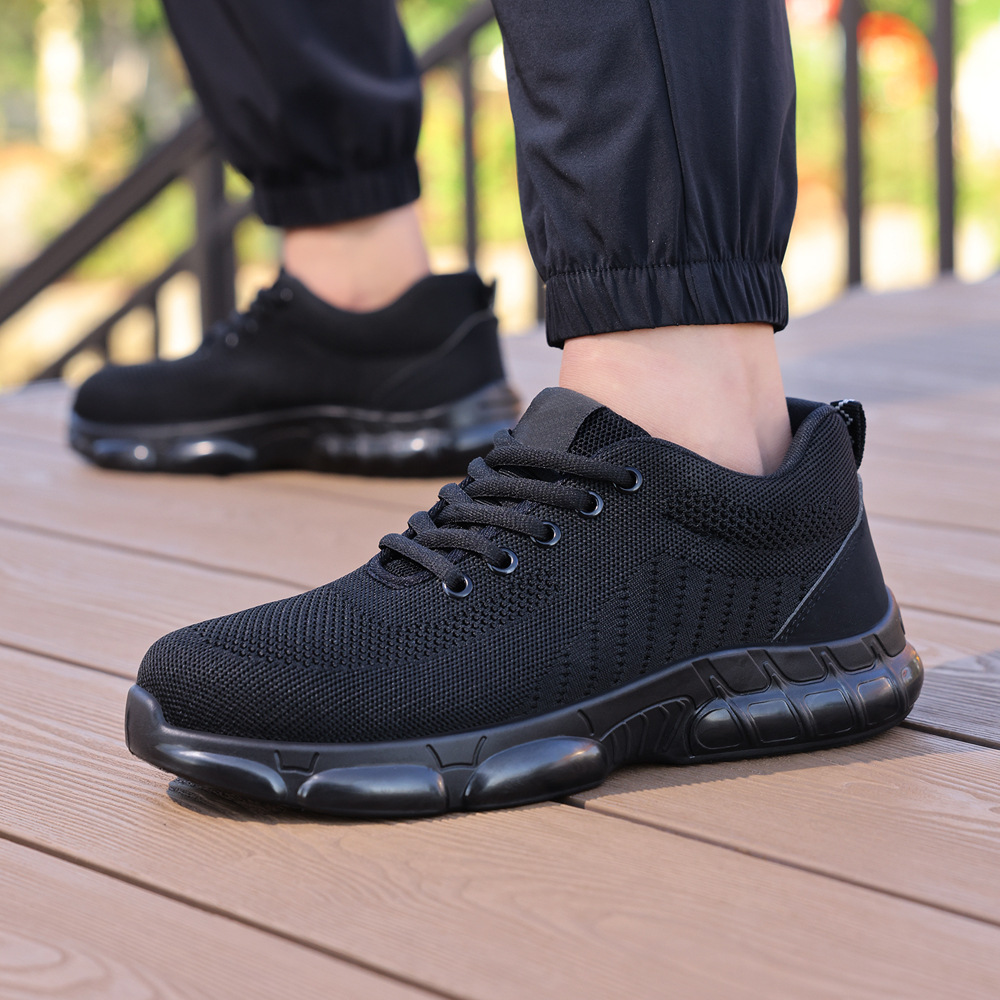 防静电鞋男实心底耐磨防砸防刺劳保鞋钢头舒适安全工地防护工作鞋
