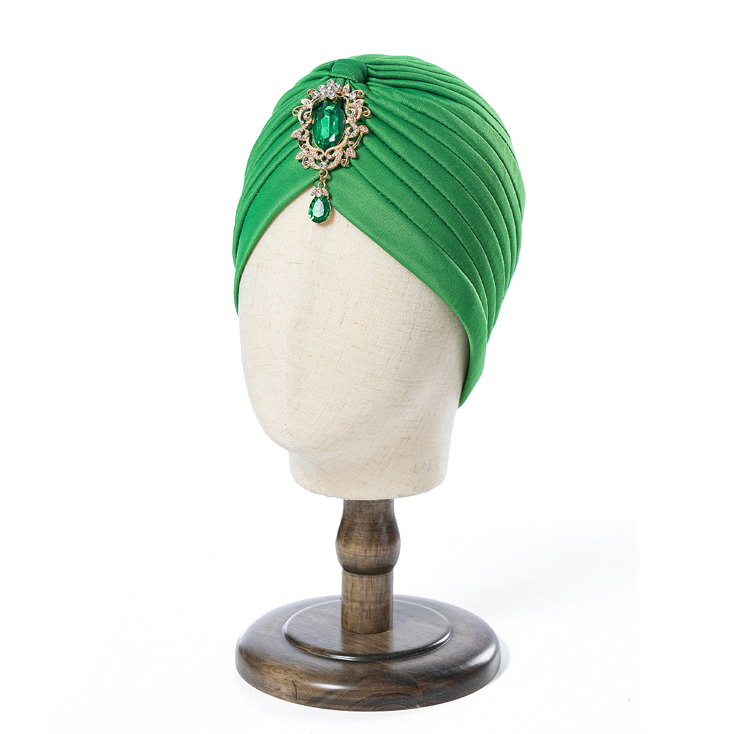 Muslim hat Alloy hanging diamond accessories Ruffled Indian Hat Solid color ethnic baotu hat Bohemian vintage hat_voghion.com
