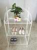 European -style flower frame household modern minimalist can be folding iron shoe rack bathroom storage shelf