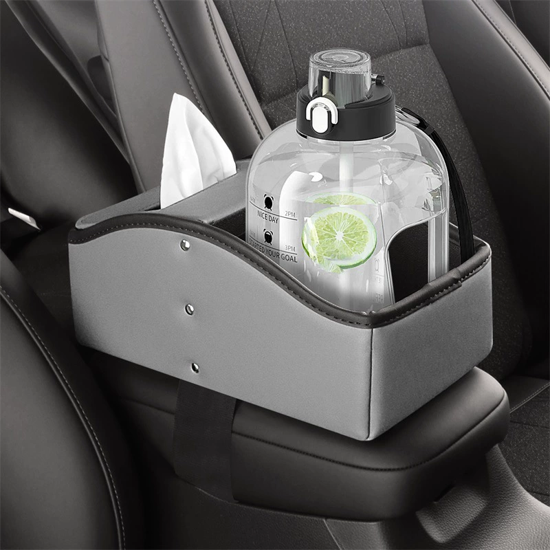 Автомобильная коробка для салфеток Advanced Чувство Центральный ящик для подлокотников Многофункциональная коробка для хранения стаканов для воды держатель кожаный автомобиль коробка для вытягивания бумаги