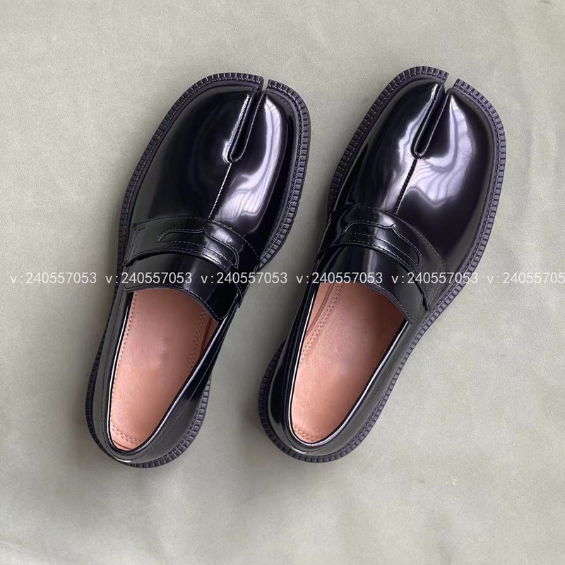Lace-Up Thick-Sole Split-Toe Open Beaded Black Derby Dress Shoes Oxford Height Increasing Women's Shoes TABI Lace-Up Thick-Sole Split-Toe Open Beaded Black Derby Dress Shoes Oxford Height Increasing Women's Shoes TABI