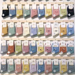Colorful cotton men's and women's long and short boat socks, mid-calf socks, stall socks, men's and women's short socks, wholesale direct sale manufacturers